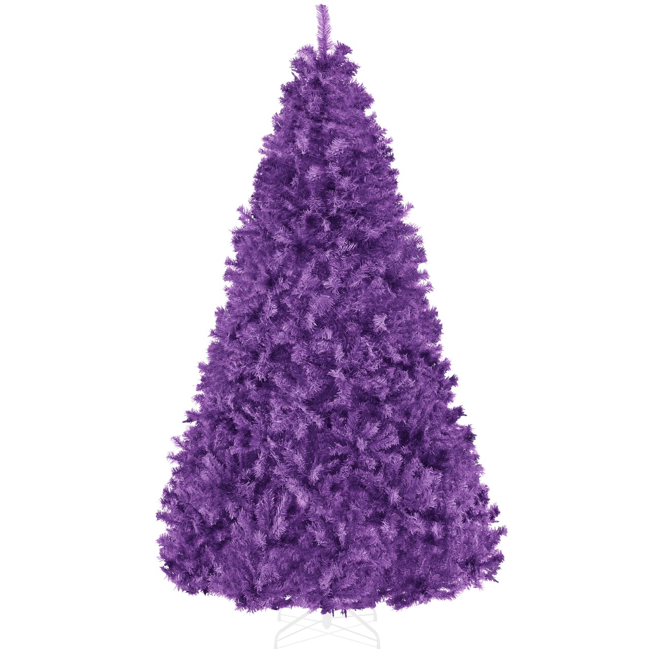 Best Choice Products Artificial Christmas Tree, Premium Unlit Pine Design, Dense Branches w/Easy Assembly - Purple